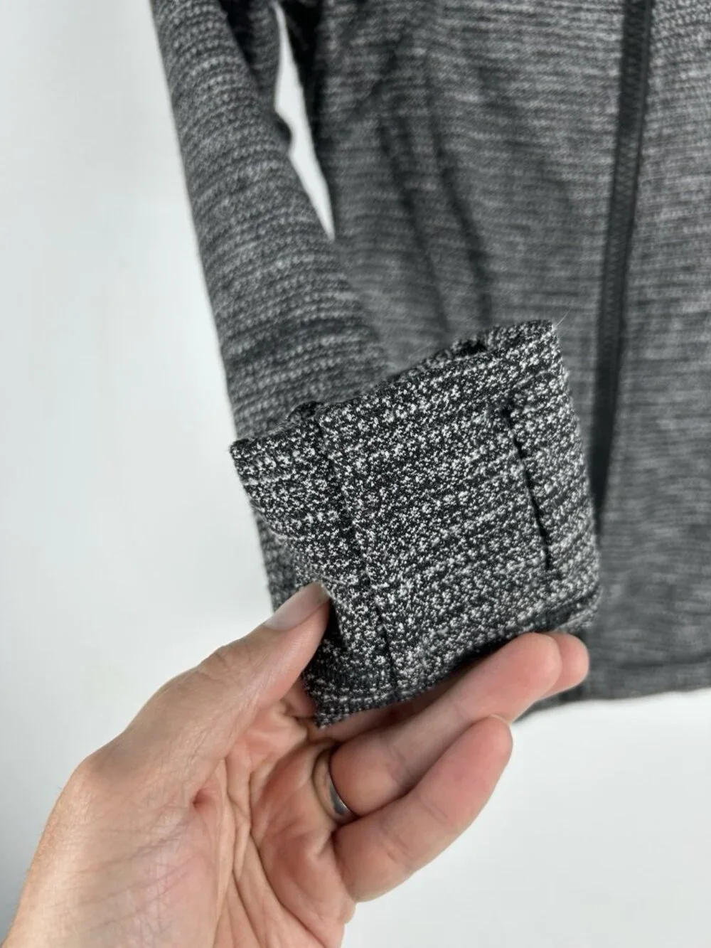 Lululemon Define Jacket Heathered Black White Full Zip Size 2 - Picture 3 of 9